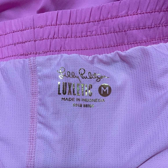 Lilly Pulitzer Shorts Women's Size Medium Havana Pink Luxletic Boca Chica 4" - Picture 8 of 9
